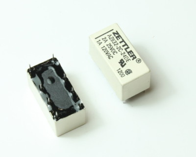 Lot of 20 AZ832-2C-24DE DPDT 1AMP 24VDC coil voltage polarized dip relay.