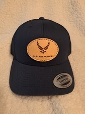 US AIR FORCE Blue Adjustable Mesh Trucker Cap NEW