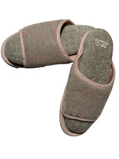 Dearforms CloudStep Women's Pink  Grey Slippers Slide Open Toe S 7-8 NWOT