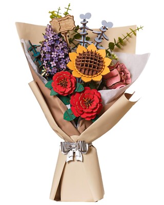 Rowood DIY hölzernen Blumenstrauß 3D hölzernen Home Decor Puzzle Geschenk