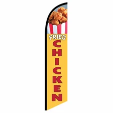 Fried Chicken 12ft Feather Banner Swooper Flag, Flag Only