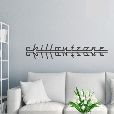 WandSticker4U®- XL Wandtattoo Jugendzimmer Spruch CHILL OUT ZONE In