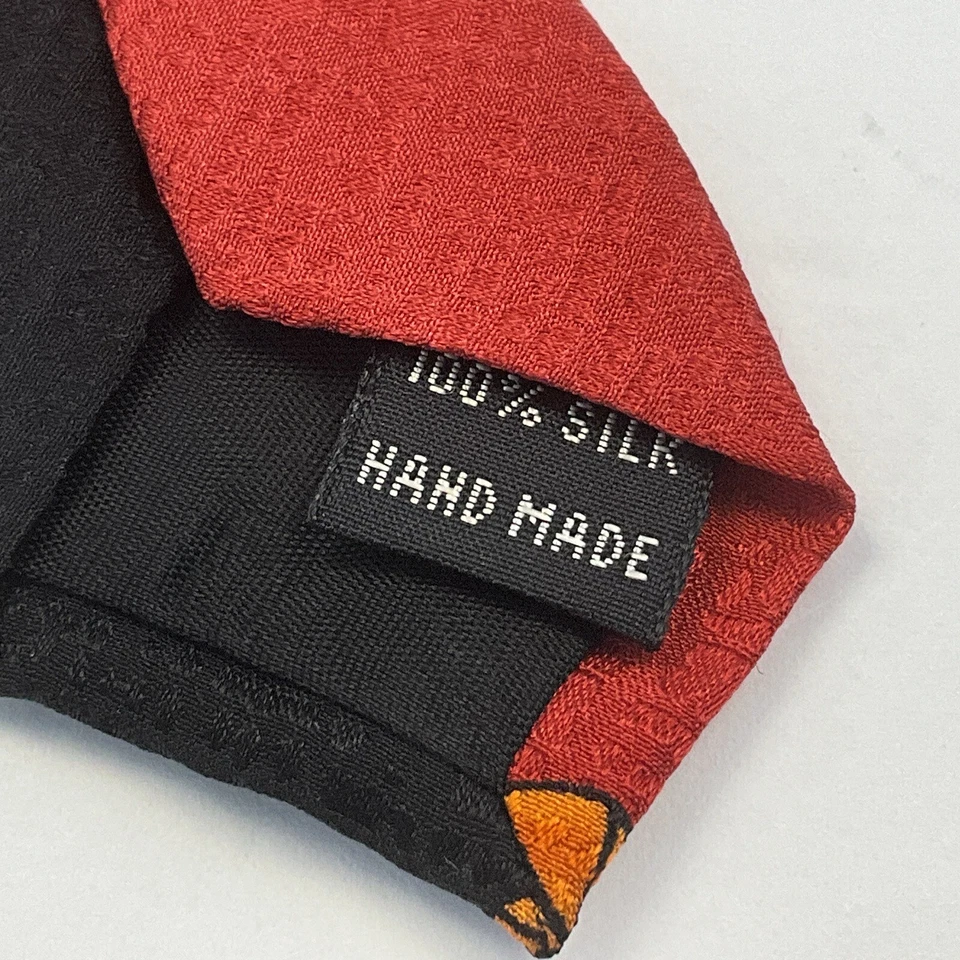 Corbata de cuello Malik Sealy BALONCESTO 100 pura seda hecha a mano clásica longitud 57 pulgadas roja Foto 4 de 4