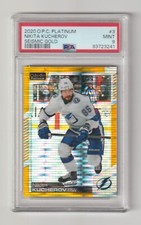 2020-21 O-Pee-Chee Platinum Nikita Kucherov Seismic Gold 18/50 PSA 9 Mint