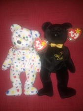 LOT of 2; TY BEANIE BEAR'S;- 'TY 2K' & 'The End' 