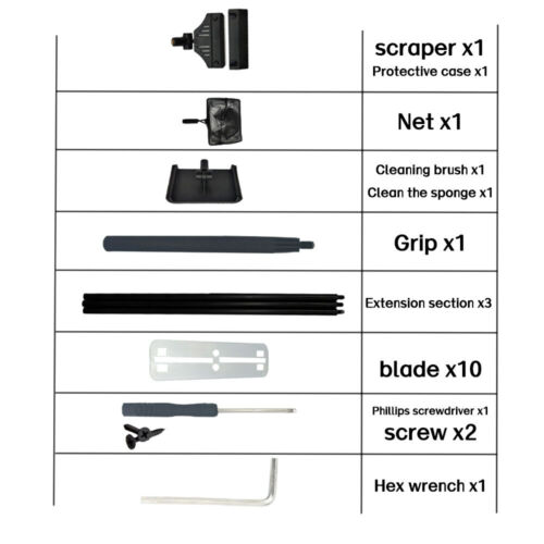 3 In 1 Aquarium Fish Tank Clean Kit Glass Algae Scrapers Cleaner Set Useful Tool - Picture 5 of 12