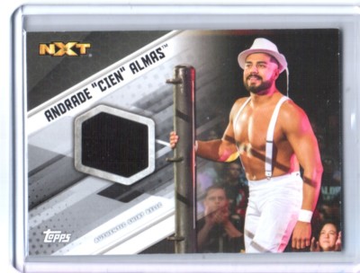 WWE Andrade Cien Almas NXT 2017 Topps Event Used Shirt Relic Card SN 53 of 199