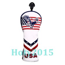 1pc USA flag and Eagle Golf Fairway Wood Head Cover 3 5 Wood Cover with No Tag