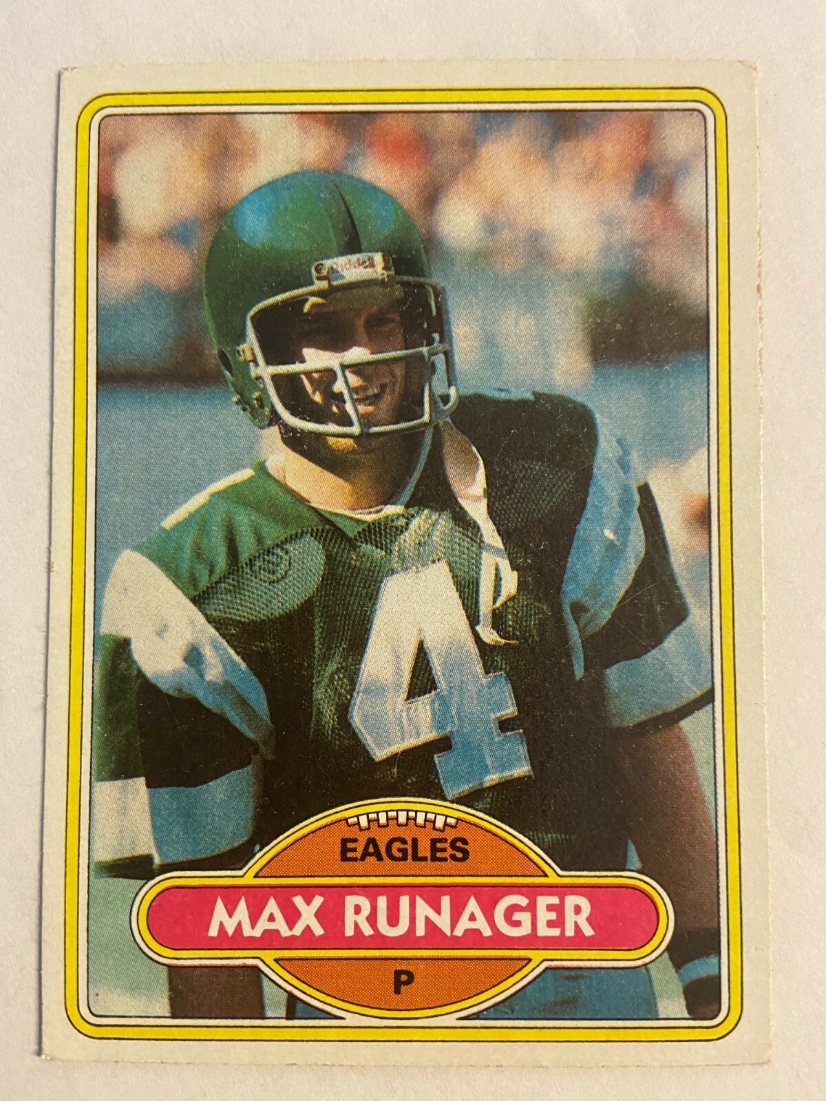 1980 Topps #227 Max Runager Philadelphia Eagles