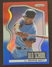 2022 PRIZM RED WHITE BLUE OLD SCHOOL GEORGE BRETT KANSAS CITY ROYALS