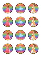 Muffinaufleger Cupcakes Muffins Zuckerpapier Kindergeburtstag Prinzessin FT10