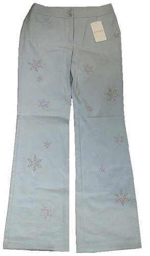 Pantalón vaquero mujer de diseño ESCADA talla 38 cristal azul business - Imagen 2 de 2