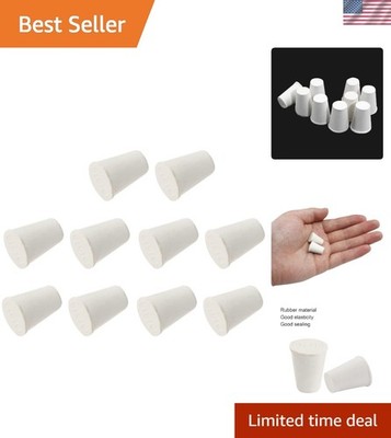 10 Pcs Tapered Rubber Stoppers - Perfect for Laboratory Applications