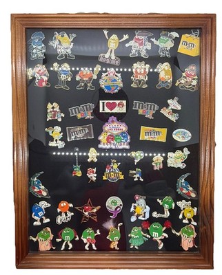 M&M Vintage Enamel Pin Framed Shadow Box Collection