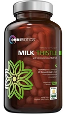 Organic Milk Thistle Supplement 1500mg – 4X Concentrated Extract with Silymar...