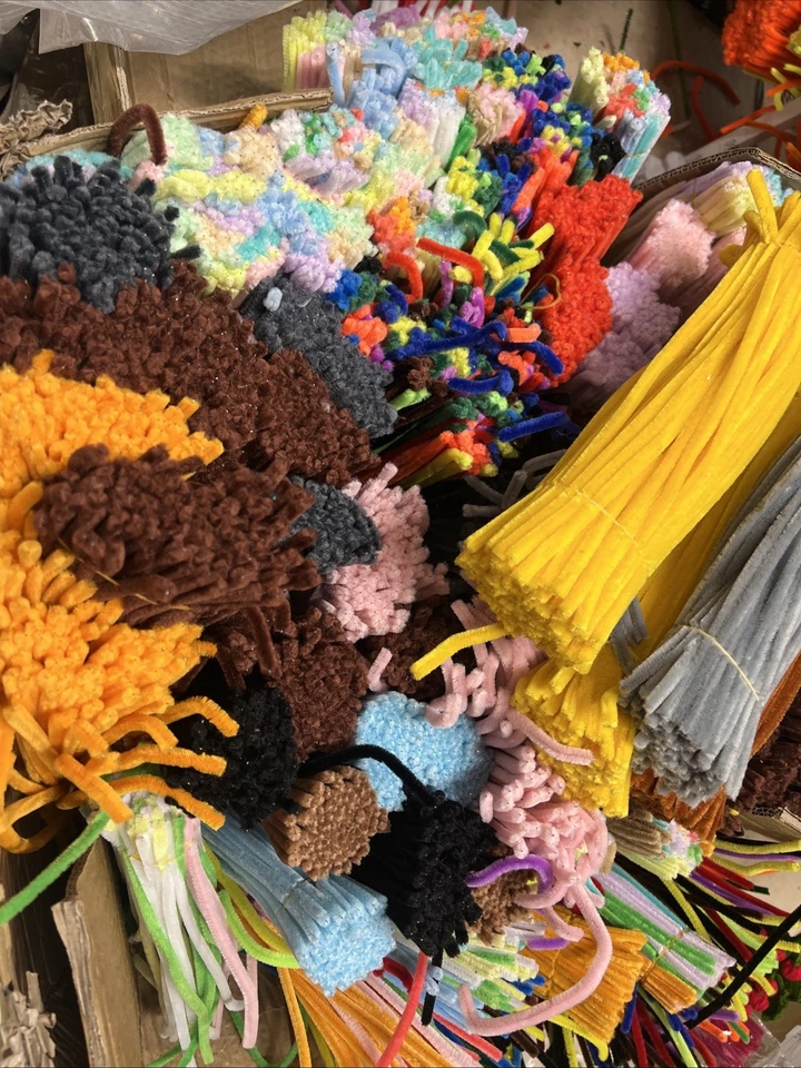 100 bundles Pipe cleaner CLEARANCE,random mixed colour 6mm*30cm,  chenille stems - Image 4 of 4