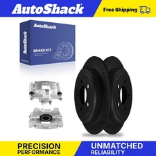 Rear Drilled Slotted Brake Rotors Calipers for Jeep Liberty Dodge Nitro V6