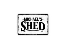 Personalized The Shed Sign Metal Wall Art for Workshop, Garden Shed,