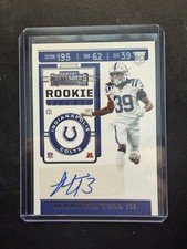 2019 Panini Contenders - Rookie Ticket Auto Marvell Tell III #237 Colts