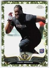 2013 Topps Chrome Camo Refractors John Jenkins Rookie #151 Saints RC,/499