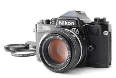 [NEAR MINT] Nikon FE2 black 35mm Film Camera Ai Nikkor 50mm F1.4 Lens From JAPAN