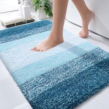 Bathroom Rugs Mat 30x20, Extra Soft Absorbent 30" x 20" Peacock Blue