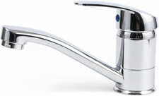 Chrome Single Lever Kitchen Mixer Faucet - Compact Design for Pic Sinks