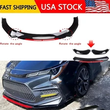 Front Bumper Lip Spoiler Splitter Body Kit glossy Black For Toyota Corolla XSE