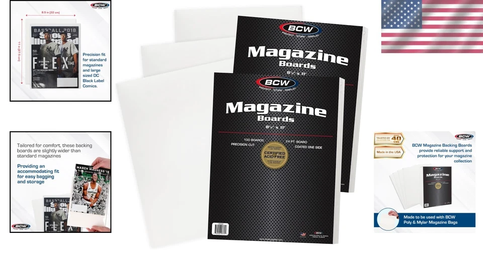 Acid-Free Magazine Backing Boards 8.5x11 - 200 Pack - Image 2 of 4