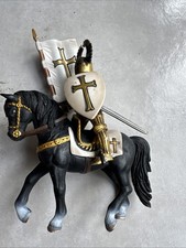 Schleich Kreuzritter Ritter Soldaten mit Pferd und Fahne