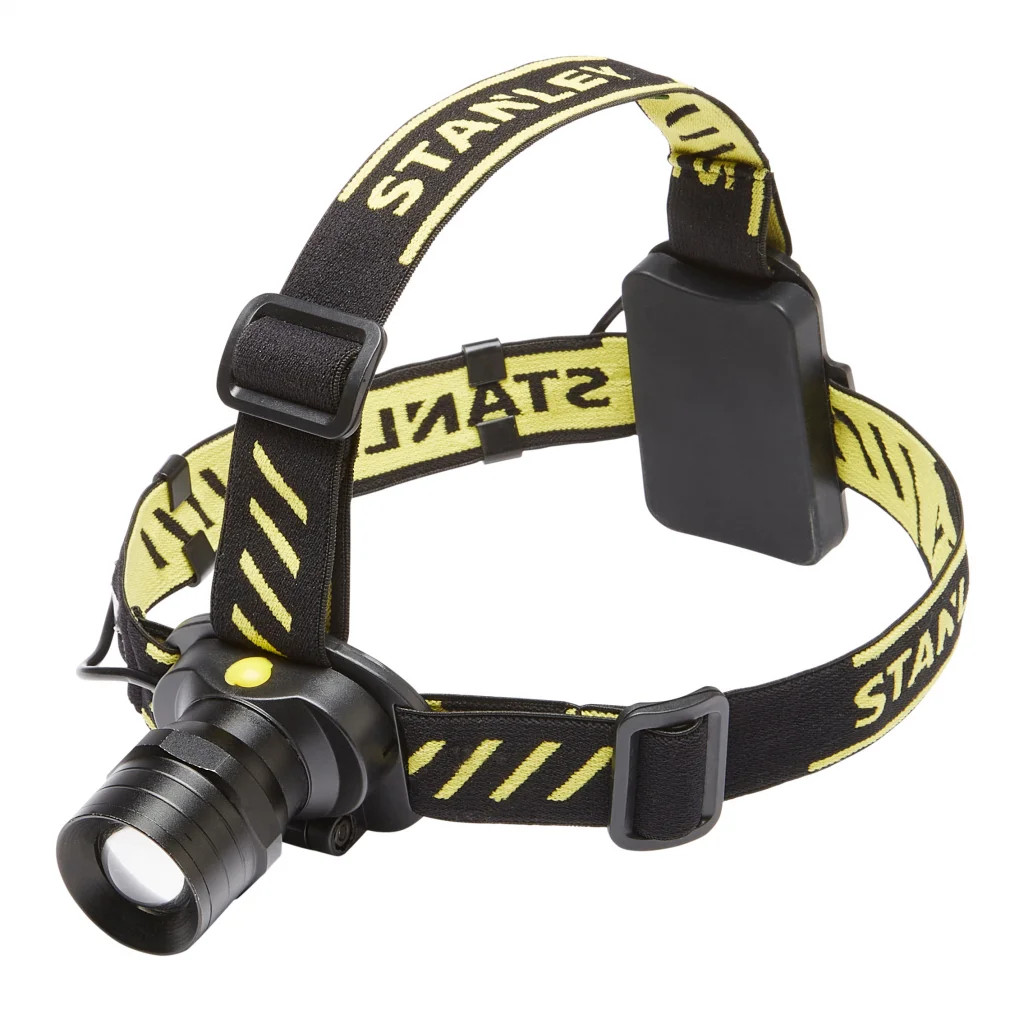 Emergency Lighting Yellow Aluminium Adjustable LED Head Torch 3w Stanley