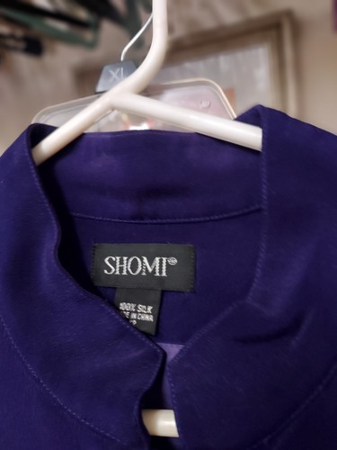 VINTAGE SHOMI SEIDE LILA JACKE GRÖSSE 12 - Bild 4 von 9