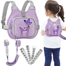 Accmor Toddler Harness Leash, Cute Deer Kids Harness + Anti Lost Wrist Link,