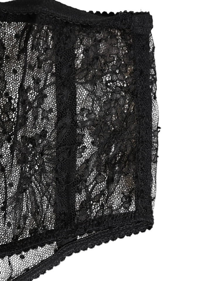 DOLCE & GABBANA нижнее белье черный кружевной горошек сетки высокая талия это 2/США S $450 - Изображение 3 из 4