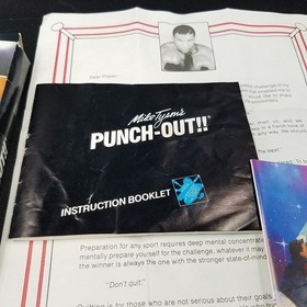 Mike Tyson's Punch-Out Nintendo 1987 NES -CAJA + Manual + CARTA + Promociones SIN JUEGO