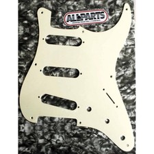 Pickguard STRATOCASTER US 8H 1ply Parchment Old White .060