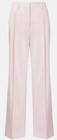 Light Pink Cotton Wide-Leg Pleated Relaxed Fit Women's Dress Pants with Pockets — photo 2