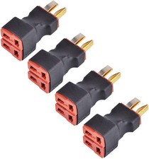 4 PCS T Plug Parallel Connector 1 Male to 2 Female Wireless for RC LiPo NiHM