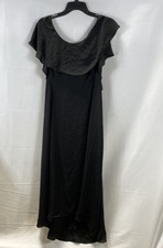 Theory Women's Scoop Ruffle Midi Dress Black Sleeveless NWT Size 4