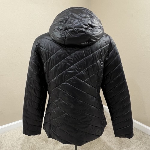 Tek Gear Warm Tek Hooded Quilted Puffer Jacket Coat Black Women’s Size Large - Picture 9 of 22
