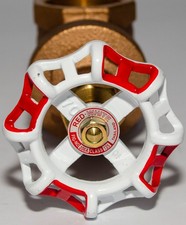 TOYO Red White 1-1/4inch Threaded Brass Gate ...