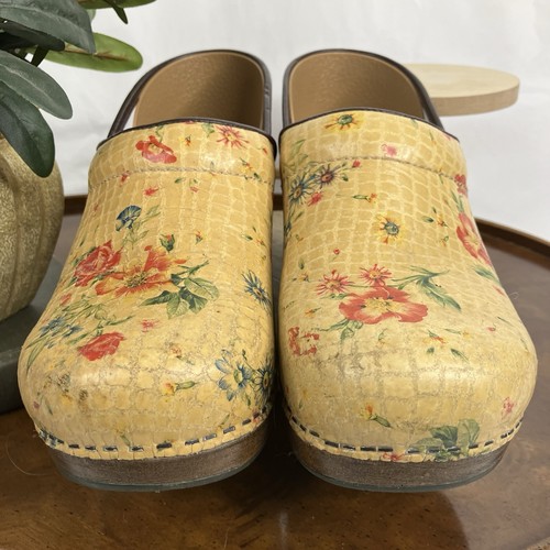 Dansko Professional Shoes Womens Size 40 US 10 - 10.5 Clogs Floral Cottagecore - Picture 8 of 12