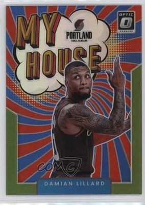 2021 Panini Donruss Optic My House Lime Green Prizm /149 Damian Lillard #15 1dh2