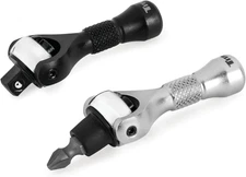 11332 2-Piece 1/4-Inch Drive X 2-1/4-Inch 90-Tooth Swivel Head Nano Ratchet and 