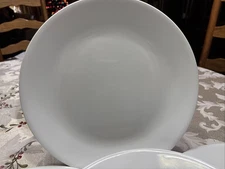 Corelle Winter Frost White 10.25" Dinner Plates.  Set of 6.