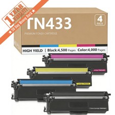 Multipack TN433 BK/C/Y/M Toner for Brother HL-L8260CDW L8360CDWT MFC-L8610CDW