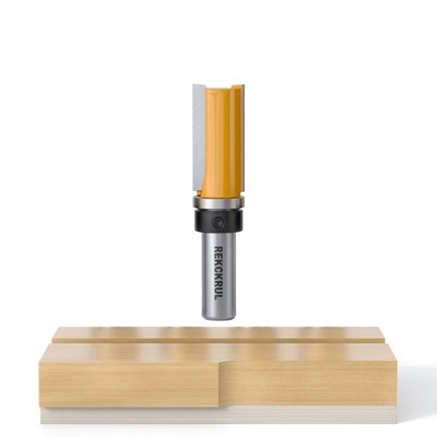 Pattern Flush Trim Router Bits Set, 1/2 Inch Shank Top Bearing, Carbide Tippe...