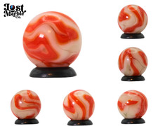 5/8" Swirl Marble Pink/Red/Cream NM-