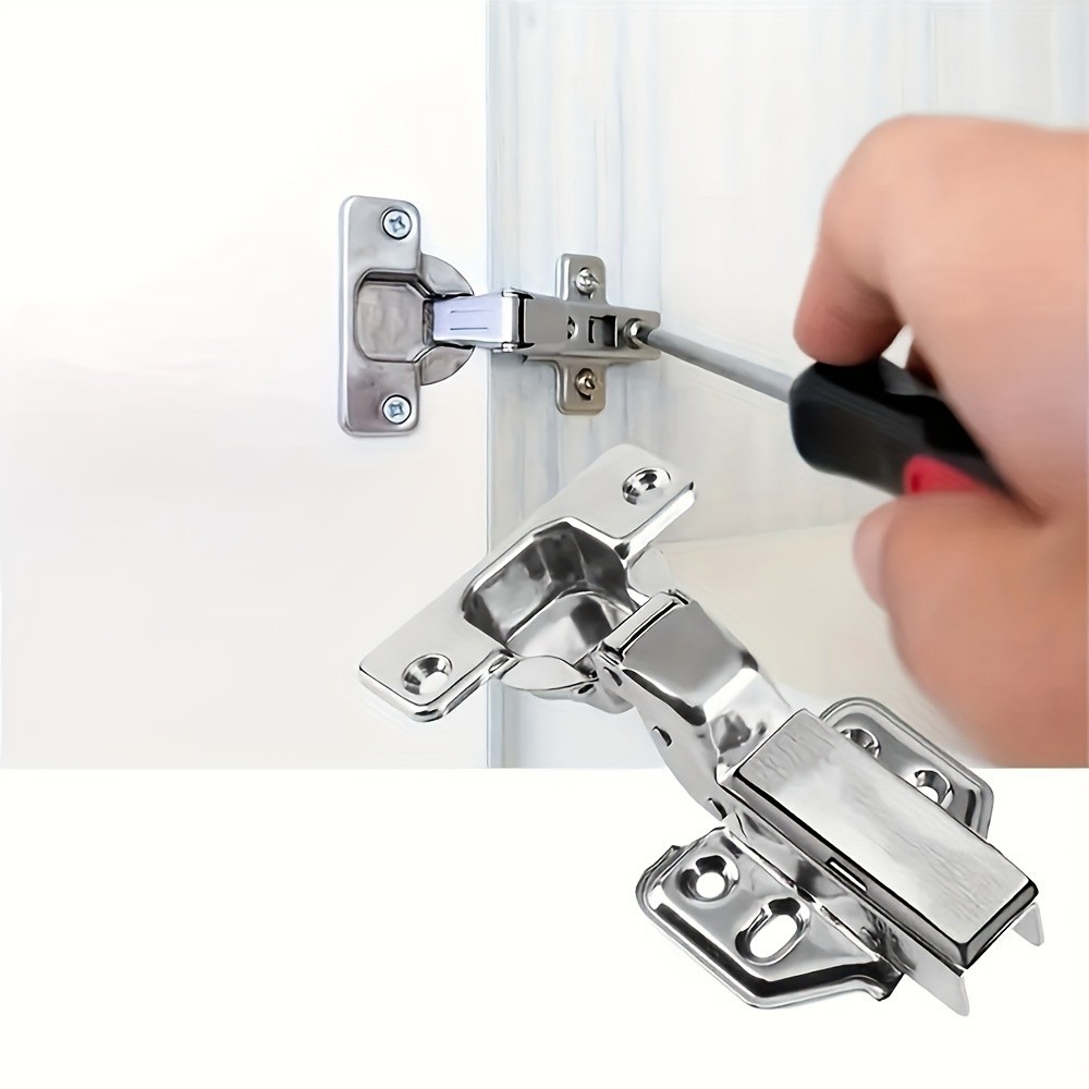 7PCS Stainless Steel Soft Close Cabinet Hinges - Durable for Kitchen & Wardrobe