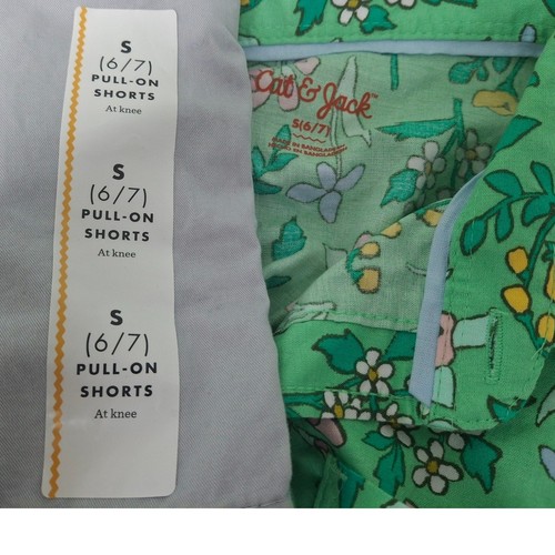 New Cat & Jack Boys Small (6/7) Long Sleeve Floral Button Down Shirt w Shorts - Picture 3 of 3